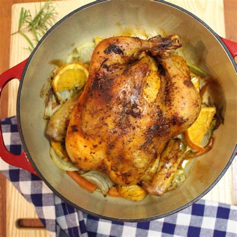 Dutch Oven Whole Roasted Chicken With Orange Spice Rub - The Kitchen ...