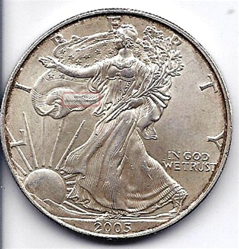 2005 American Eagle Walking Liberty 1 Oz. Fine Silver Dollar Bullion Coin