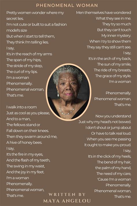 Maya Angelou Quotes Phenomenal Woman