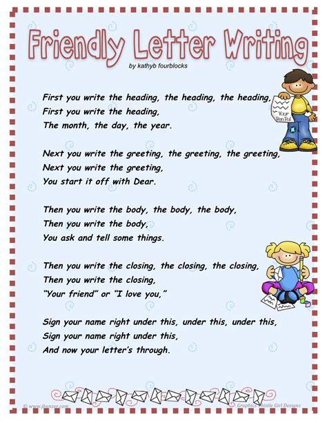 friendly letter writing format for kids - Clip Art Library