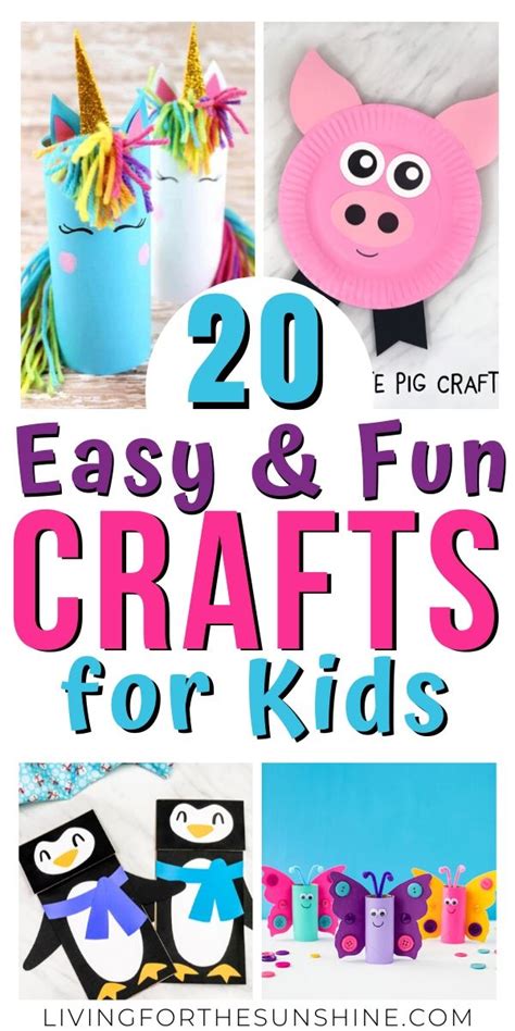 Simple Craft Ideas for Kids using Household Items - Living For the Sunshine