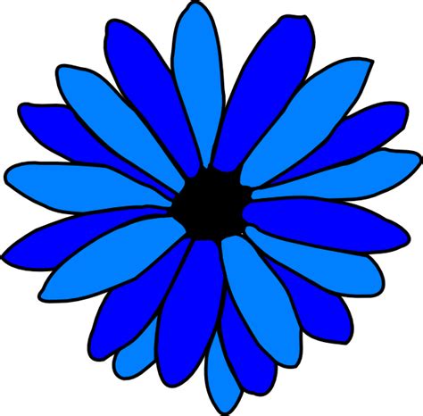 Blue Daisy Clip Art at Clker.com - vector clip art online, royalty free & public domain