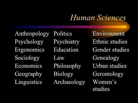 Human sciences introduction no build