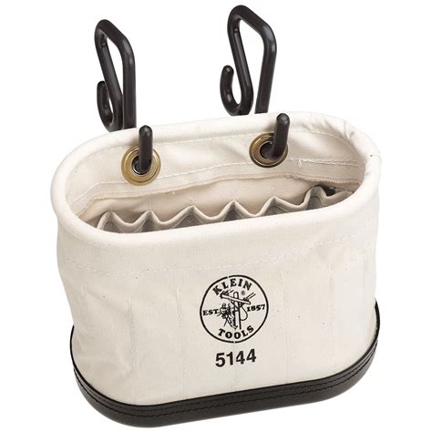 Canvas Bucket, 15-Pocket Aerial Oval Bucket with Hooks - 5144 | Klein Tools