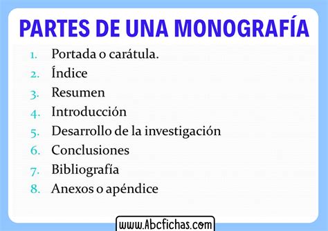 Estructura de una monografia - ABC Fichas