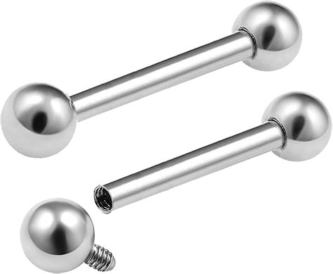 Amazon.com: bodyjewellery 2pcs 16g Internally Threaded Barbell ...