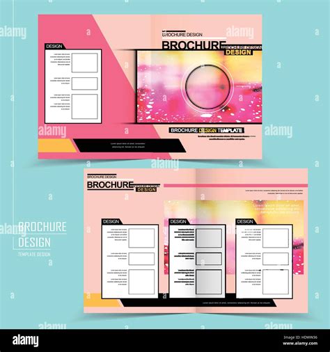 abstract half-fold template design with pink blurred background Stock Vector Image & Art - Alamy