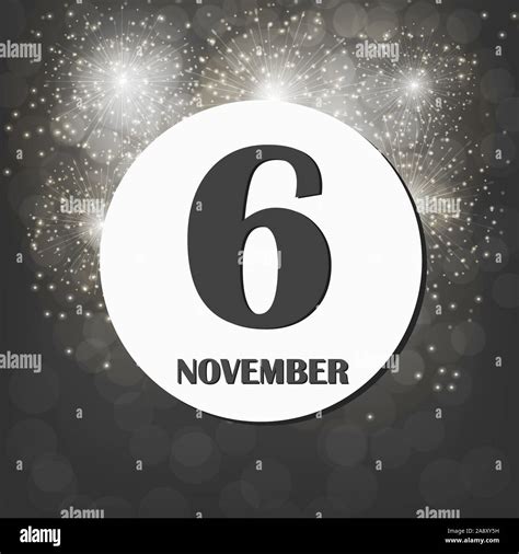 November 6 icon. For planning important day. Banner for holidays and ...