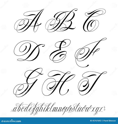 Tattoo style alphabet stock vector. Illustration of sign - 45767692