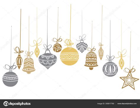 Christmas decorations, sketch drawing for your design, greeting card ...