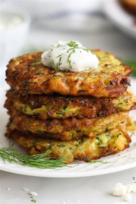 Zucchini Fritters Recipe - Simply Home Cooked - KIF