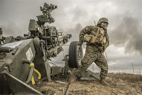 DVIDS - Images - Hotel Battery, 3rd Battalion, 14th Marines rain steel overseas [Image 16 of 28]