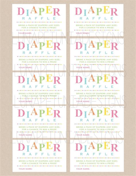 Diaper Raffle Tickets: The Highly Effective Strategy To Getting More ...