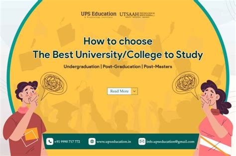 How to choose the Best University/College to Study –UPS Education ...