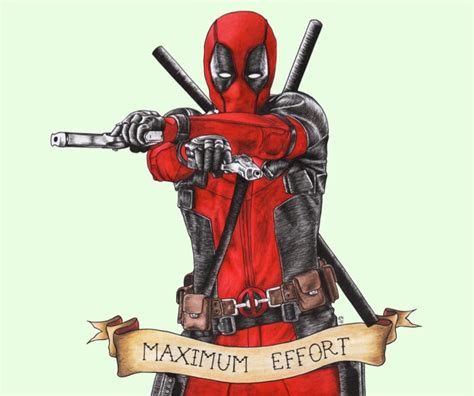 Maximum Effort Deadpool 8x12 Print - Etsy Norway