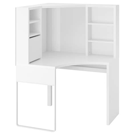 MICKE corner work station, white, 100x142 cm (393/8x557/8") - IKEA CA