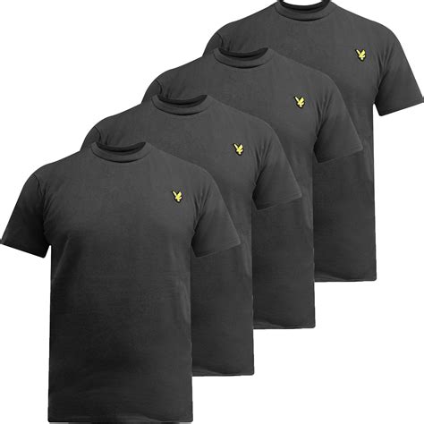 4 Pack Lyle & Scott Mens T-Shirt Short Sleeve Shirt Crew Neck Casual Plain Top | eBay