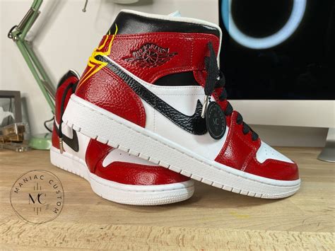 Spiderman Miles Morales Jordan 1 Nike Custom Shoes | Etsy