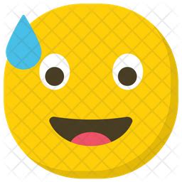 Relieved Face Emoji Icon - Download in Flat Style