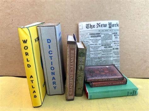 Miniature Books (7) + NY Times – Doll Peddlar