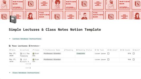 Notion Notes Template Aesthetic