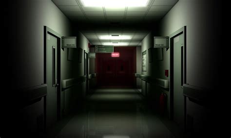 Dark Hospital Hallway