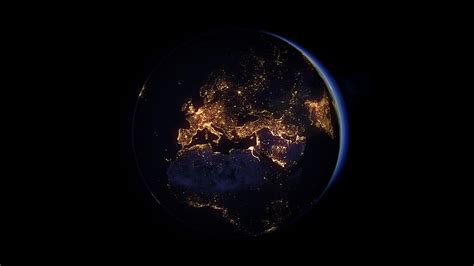 Earth, Night lights, Northern Europe, Globe,, Earth at Night From Space ...