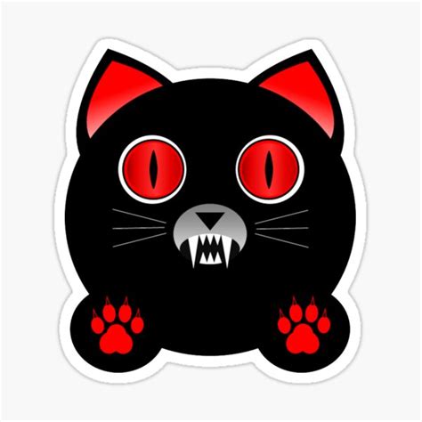 "Halloween vampire cat" Sticker for Sale by HighScale | Redbubble