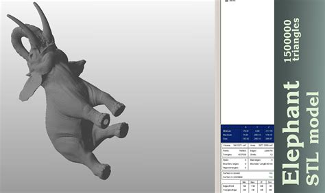 Elephant stl 3D model 3D printable | CGTrader