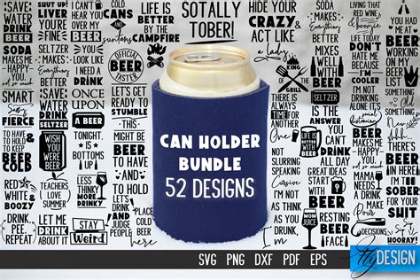 Can Holder SVG Bundle Can Cooler SVG Can Koozie Designs By Fly Design TheHungryJPEG ...