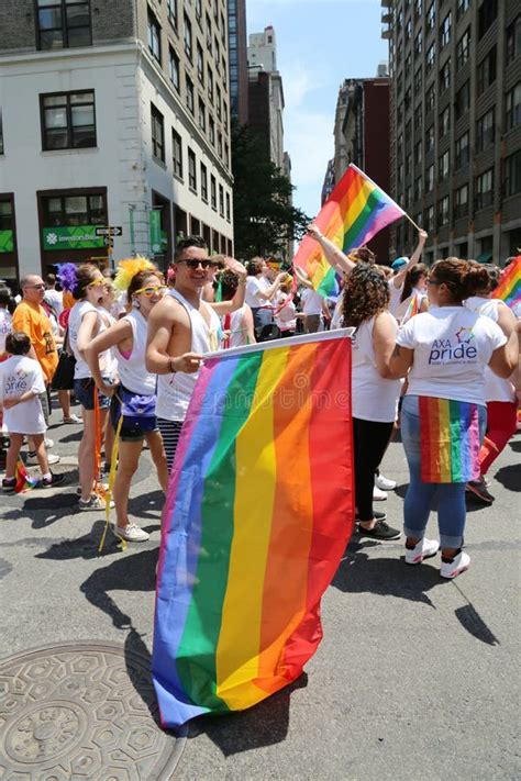 LGBT Pride Parade Participants in New York City Editorial Image - Image ...