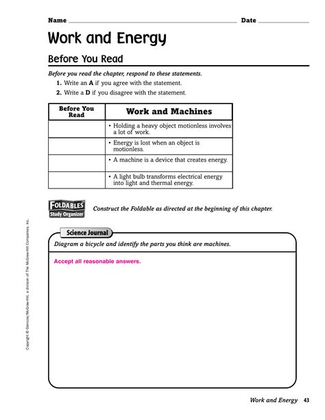 Glencoe Physical Science Worksheets - Scienceworksheets.net