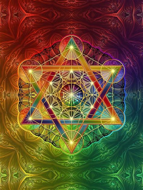 Metatron's Cube with Merkabah and Flower of Life by Lilyas Geometry In Nature, Sacred Geometry ...