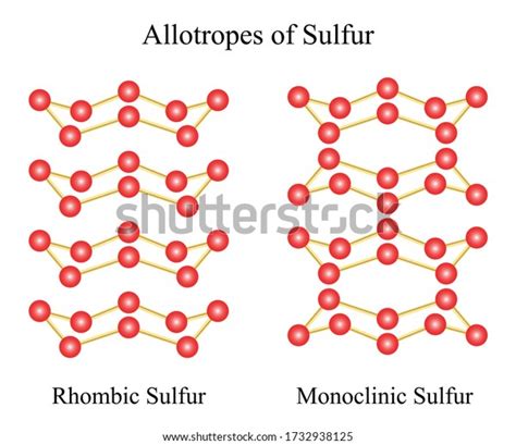 Illustration Chemical Allotropes Sulfur Including Two Stock Vector (Royalty Free) 1732938125