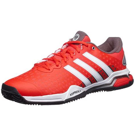 Adidas Mens Barricade Team 4 Clay Tennis Shoes - Red/White - Tennisnuts.com