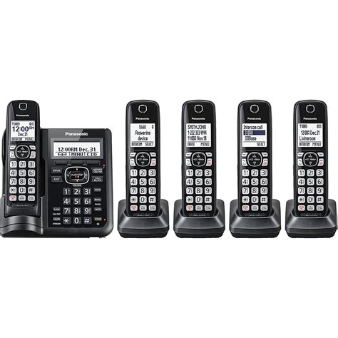 Panasonic Cordless Phone with Answering Machine - 5 Handsets - KX ...