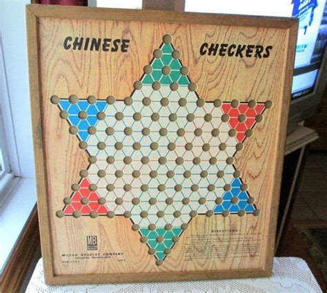 Milton Bradley Chinese Checkers Board Game USA Mid Century | Etsy | Chinese checkers board ...