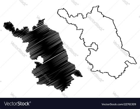 Jiangsu province map Royalty Free Vector Image