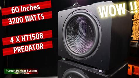 60 INCHES 3200 WATTS 4 X HT1508 Predator REL Acoustics Subwoofer Crazy EPIC Home Cinema BASS ...