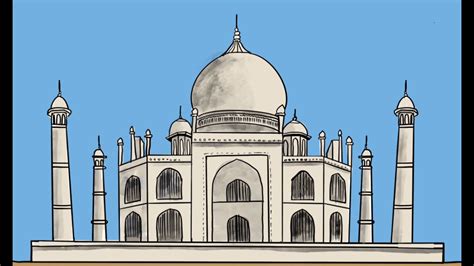 How To Draw The Taj Mahal For Kids