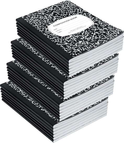 Amazon.com : Wide Ruled Black Marble Composition Notebook, 100 Sheet, 24-Pack : Office Products