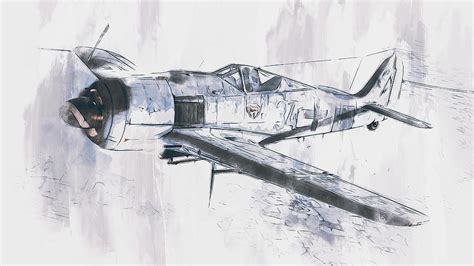 Focke-Wulf Fw 190 - 04 Painting by AM FineArtPrints | Pixels