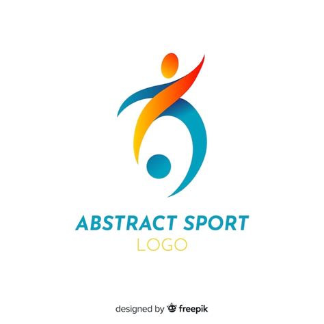 Sport logo template with abstract shape | Free Vector