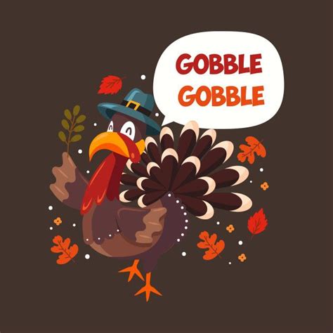Thanksgiving Turkey Gobble Gobble by vladocar | Thanksgiving prints, Turkey clip art ...