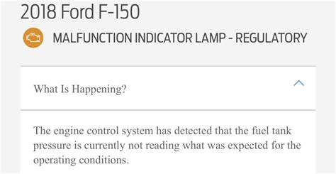 Malfunction indicator lamp - Ford F150 Forum - Community of Ford Truck Fans