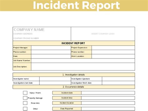 Incident Report Template, PROJECT MANAGEMENT - Etsy New Zealand