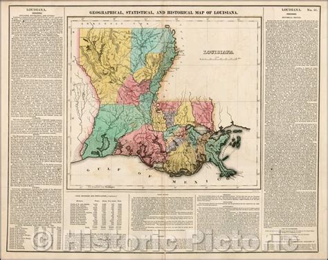 Historic Map - Geographical, Statistical and Historical Map of Louisia ...