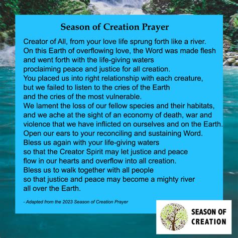 World Day of Prayer for Care of Creation – Season of Creation ...