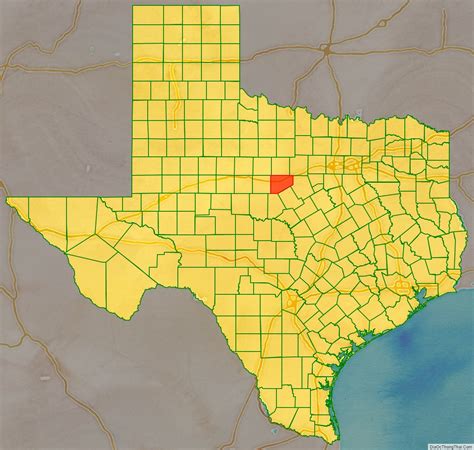 Map of Eastland County, Texas