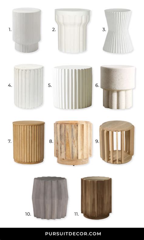 10+ Chic Fluted Side Table Options to Suit Any Decor - Pursuit Decor